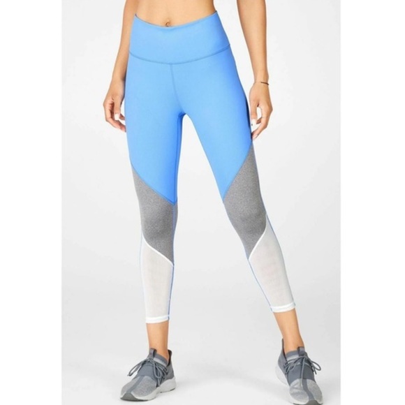 Fabletics Color Block(with mesh) Crop Leggings - Picture 1 of 6